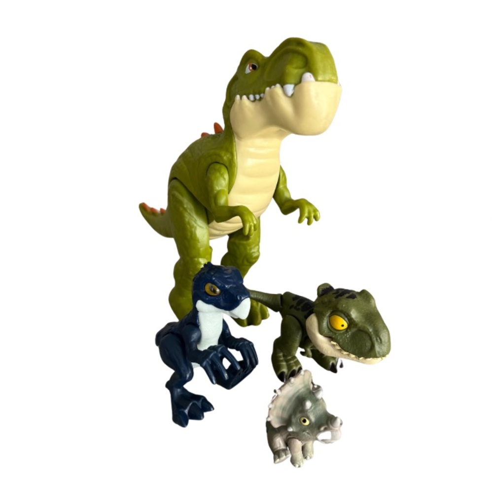 JURASSIC WORLD (3) || BLUE, GREY, GREEN, LIGHT GREEN ||  ARTICULATED LIMBS